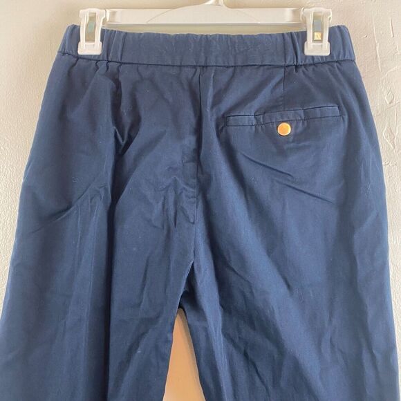 L'Estrange London The 24 Hour Trouser Slim-Fit Chino Pants Men size XS Navy Blue - Picture 7 of 14